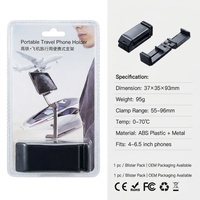 Soporte Universal 5 en 1 para Teléfono Móvil, Plegable, Portátil, con Rotación de 360 Grados, para Avión, Tren, con Abrazadera de Resorte para Maleta, Soporte para Escritorio