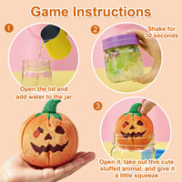 JNNRONG Jouet sensoriel anti-stress Halloween, Squishy à secouer avec eau, surprise citrouille et fantôme, doux à presser