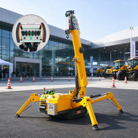 Grue araignée télescopique 2026 de 3 tonnes, 5 tonnes, 8 tonnes avec flèche longue et jib de manutention