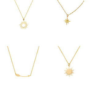 Collar de tenis de acero inoxidable para mujer, colgante de estrella de lata, ducha libre de deslustre, novedad - Product Image 3