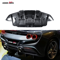 Kit carrosserie en fibre de carbone sèche préimprégnée style OEM, diffuseur arrière et spoiler pour Ferrari F8