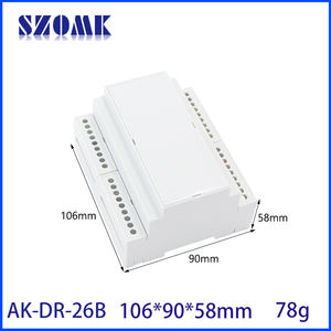 SZOMK AK-<span class=keywords><strong>DR</strong></span>-26B 106*90*58mm 卸売 OEM ODM カスタム ABS UL-94V0 難燃性 電子機器用 DINレール プラスチック筐体 - Product Image 3