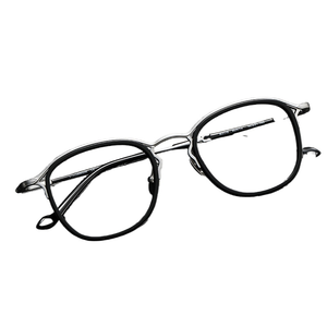 <span class=keywords><strong>Gafas</strong></span> <span class=keywords><strong>de</strong></span> <span class=keywords><strong>Mujer</strong></span> con Marco Redondo <span class=keywords><strong>de</strong></span> Titanio Puro Retro, Lentes con Bloqueo <span class=keywords><strong>de</strong></span> Luz Azul o Opciones Lisas - Product Image 1