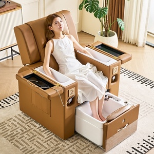 Fauteuil de pédicure électrique avec bain de pieds en cuir certifié CE pour salon de beauté, de manucure et de spa - Product Image 3