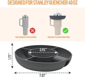 Reusable Silicone Tray for Stanley Cup 40oz Accessory with Ring Kitchen Compatible Snack Container - Product Image 2