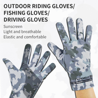 Gants de protection solaire d'été antidérapants pour l'extérieur, écran en lycra touché pour la pêche et le camping