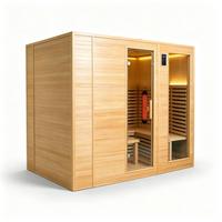 Salle de sauna infrarouge en bois massif, sauna infrarouge lointain, vapeur sèche