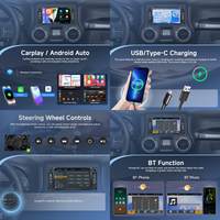 Podofo 7" untuk Mobil Jeep/Chrysler/Dodge, Pemutar MP5, Wireless Carplay/Android Auto, USB/Type-C, Radio Mobil FM/AM, Stereo OEM/ODM Pabrik