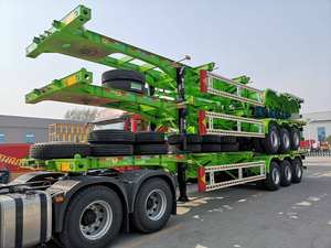 Semirremolque Portacontenedores de 2 Ejes y 20 Pies de Alta Calidad, con Capacidad de Carga de 20-100 Toneladas y Neumáticos 12R22.5 - Product Image 4