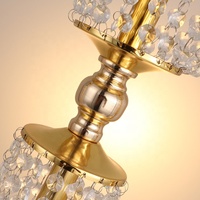 Zhuoyun Unieke Ontwerp Bruiloft Evenement Decoratie Silver Golden Crystal Metalen Bloemen Vaas
