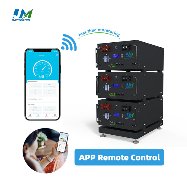 JM 51.2V 100Ah 200Ah 300Ah 400Ah Solar Lithium Battery Pack 5KWH to 20Kwh Home Energy Storage System 48V LiFePO4 Battery Pack