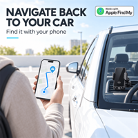 Support de téléphone de voiture 3-en-1 avec certification Apple Find My, détection intelligente et charge sans fil 15W