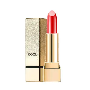 Cool Betty 7 Colors Sexy metallic Shine Shimmer Matte lipstick Waterproof Not-Stick Cup golden Nude Makeup Authentic lipstick