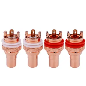 Hot Selling Copper RCA Female Plug Binding Post Audio Cable RCA Connectors Speaker Cable Terminals Socket