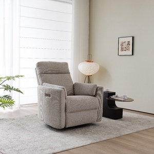 Canapé inclinable électrique avec fonction pivotante, design minimaliste, revêtement en tissu, fauteuil inclinable une place pour salon - Product Image 2