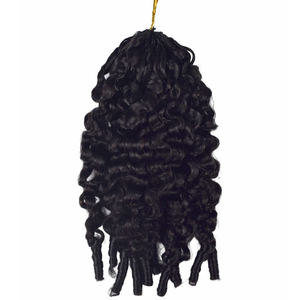Capelli Umani Ricci Birmani Naturali 1B #   Extension per capelli umani morbidi con micro-anelli invisibili, stile riccio birmano, per unghie a crochet - Product Image 1