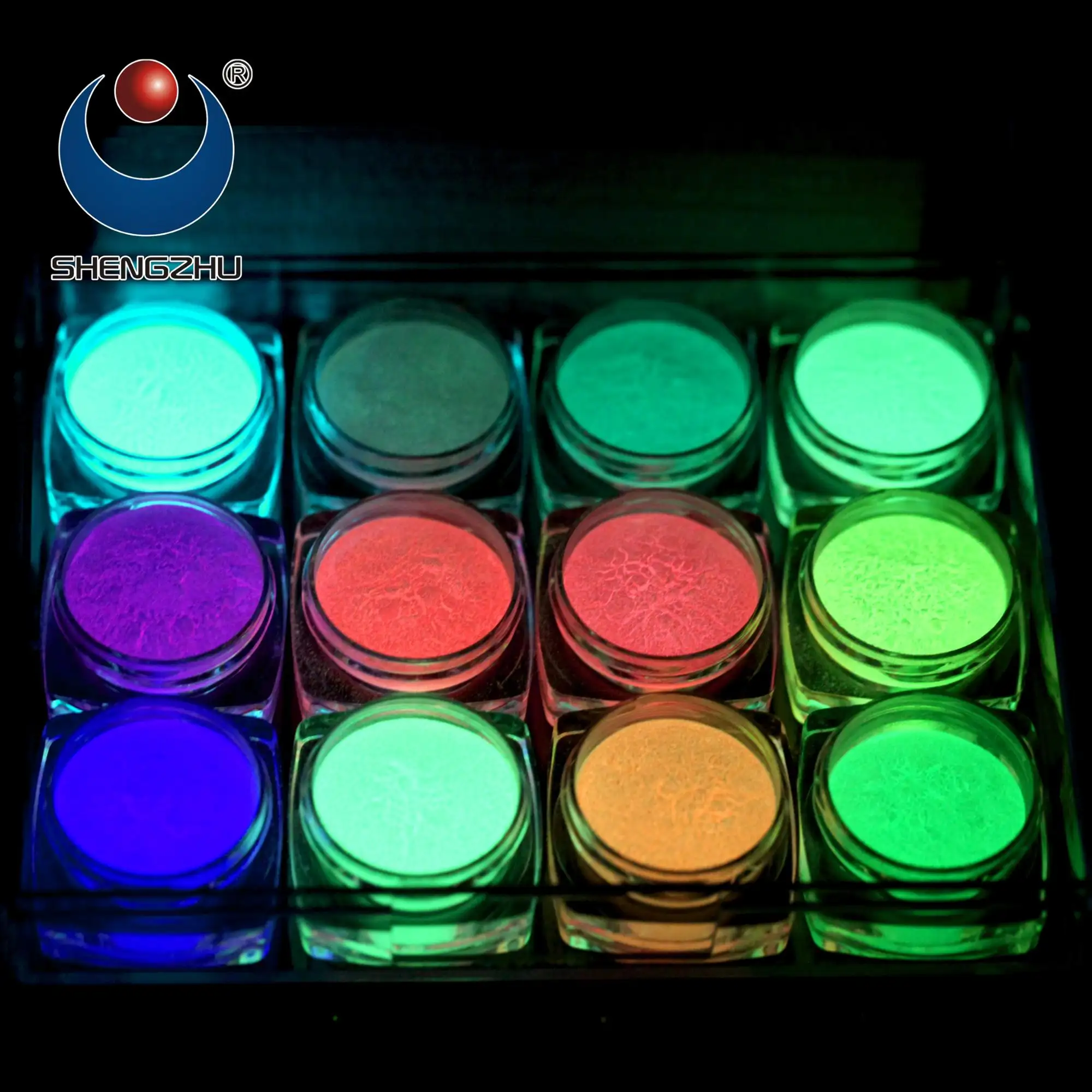 Super Bright Neon 24 Colors Glow in the Dark Powder Epoxy Resin Fluorescent Pigment For Paint