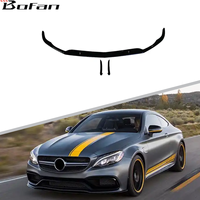 Accessoires de lèvre avant de pare-chocs de voiture C63 Style noir brillant édition 1 pour Real Mercedes BENZ C63 2015-2021