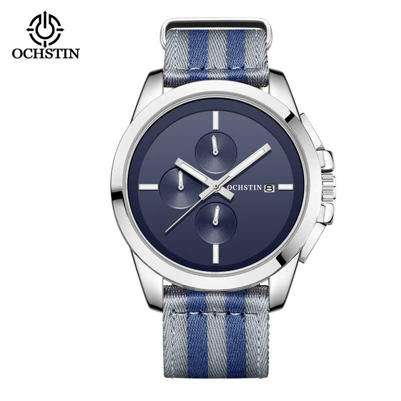 Blue dial+Silver case