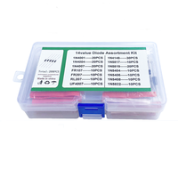 200 pièces 14 valeur commutation rapide Schottky Diode Kit assorti 1N4001 1N4004 1N4007 1N5408 UF4007 FR207 1N5817 1N5819 1N5822 1N4148