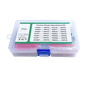 200 pièces 14 valeur commutation rapide Schottky Diode Kit assorti 1N4001 1N4004 <span class=keywords><strong>1N4007</strong></span> 1N5408 <span class=keywords><strong>UF4007</strong></span> FR207 1N5817 1N5819 1N5822 1N4148 - Product Image 1