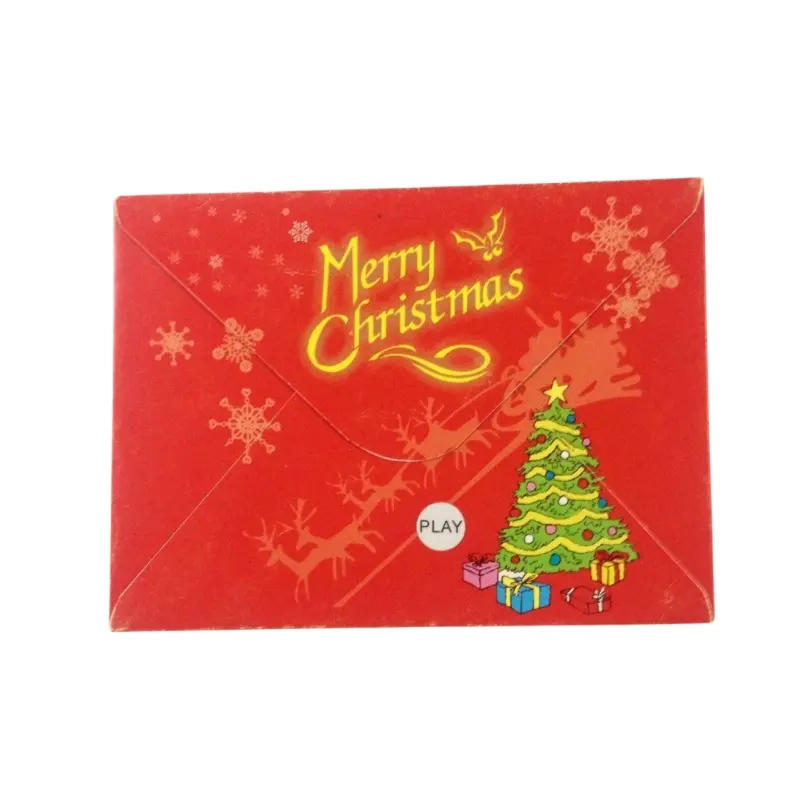 बच्चों के उपहार के लिए क्रिसमस ईवीए रिकॉर्डिंग पोस्टकार्ड, त्योहार के उपहारों के लिए 20 सेकंड का रिकॉर्ड करने योग्य पोस्ट कार्ड