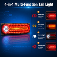 Nouvelles feux arrière LED pour camion et remorque, clignotants lumineux, étanches, 12V universels