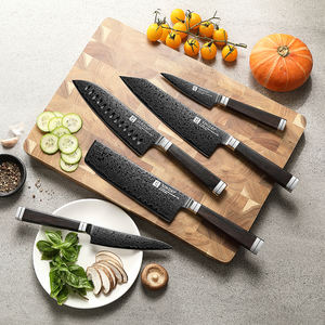 <span class=keywords><strong>Set</strong></span> di <span class=keywords><strong>coltelli</strong></span> da chef XINZUO aggiornato in acciaio Damasco con placcatura in <span class=keywords><strong>titanio</strong></span> e manico in legno di ebano naturale - Product Image 3