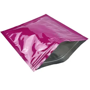 Stampa personalizzata chiusura a cerniera di colore Sliver antistatico ESD schermatura barriera borsa piatta in alluminio