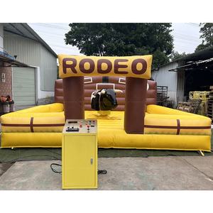 Loco paseo eléctrico Raging Bull inflable mecánico Bull Rodeo con ojos rojos y efecto humo - Product Image 5