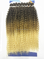 Extensions de cheveux Grace Packet, 9 pièces en un seul lot, BAXI2025-7, 320 g, boucles crépues, fibre protéinée, tissage de cheveux double trame