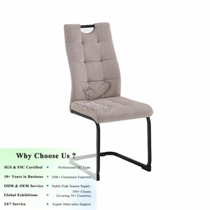 Chaise de salle à manger OKAY Furniture, élégante, moderne, rembourrée, luxueuse, confortable, en tissu, pour hôtel - Product Image 1