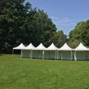 Tente Pagode Commerciale 3x3m Résistante au Vent en Alliage d'Aluminium Antirouille avec Toile PVC Blanche Stabilisée aux UV pour Événements - Product Image 5