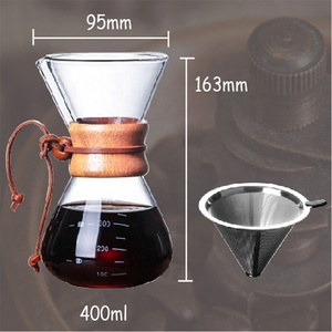 Cafetière en <span class=keywords><strong>verre</strong></span> borosilicate de haute qualité de 800 ml avec infuseur en acier inoxydable 304 pour une utilisation sur table, au bureau ou en cuisine, cafetière en <span class=keywords><strong>verre</strong></span> résistant à la chaleur - Product Image 2