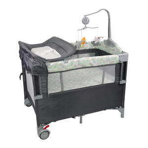 Box per Bambini 3 in 1 Portatile in Ferro con <span class=keywords><strong>Culla</strong></span>, Ruote Bloccabili e Giocattoli - Product Image 2