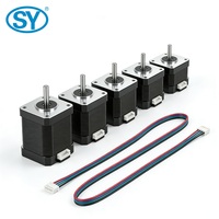 Moteur pas à pas série NEMA 17 haute précision 1.8 °   Moteur pas à pas 12V-24V DC pour imprimante 3D, fil à 4 conducteurs, 2 phases, certifié CE ISO/ROHS REACH