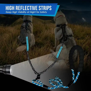 Guinzaglio per cani di lusso riflettente senza groviglio 360 girevole comodo ammortizzante <span class=keywords><strong>Bungee</strong></span> piombo a sgancio rapido durevole - Product Image 4