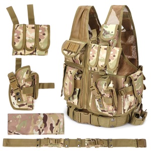 Chaleco Táctico de Caza, Transpirable, para Juegos de CS, Airsoft, Protector, de Poliéster, con Cremallera Ajustable, Capacidad de 20-36L - Product Image 5