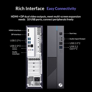 <span class=keywords><strong>PC</strong></span> de bureau commercial Mechanical Revolution Boundless S500 (Core I5-14450HX, 16 Go DDR5, 512 Go SSD) avec écran 23,8 pouces - Product Image 4