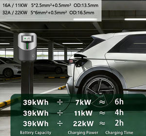 Nouvelle borne de <span class=keywords><strong>recharge</strong></span> murale pour véhicules électriques 7kW 11kW 22kW AC OCPP1.6 <span class=keywords><strong>Mode</strong></span> <span class=keywords><strong>3</strong></span> <span class=keywords><strong>Type</strong></span> <span class=keywords><strong>2</strong></span> avec application WIFI RFID et câble de 5m - Product Image 4