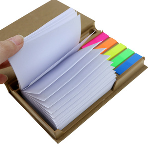 Set di Blocchi Note Promozionali in Scatola di Carta Kraft Personalizzati con Logo Cancelleria per Studenti con Penna e Adesivi - Product Image 3