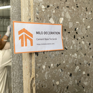 Dalles de terrazzo ML-ST001-Prefabricated avec des pierres gris clair et blanc - Product Image 4