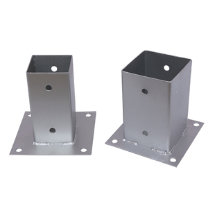 Support de poteau Pergola Post <span class=keywords><strong>Base</strong></span> Boulonné Ancre Pole Ancre Plaque d'Ancrage pour Revêtement Clôture de Jardin en Plastique - Product Image 3