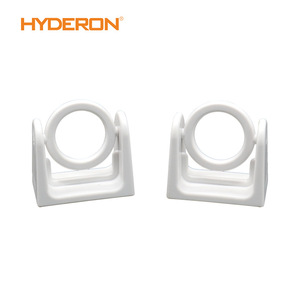 Hyderon <b>Curtain</b> <b>Rings</b> White Plastic Round For Suspension <b>Curtains</b> Convenient Accessory - Product Image 3