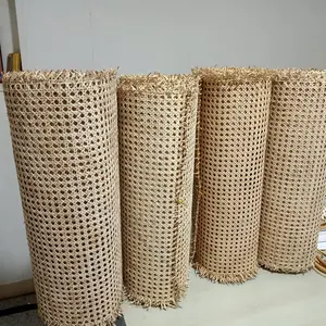 Rattan New Natural Bamboo Wicker Webbing Sheet Webbing Rattan Roll Natur Rattan For Outdoor Furniture