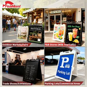 Expositor de Pósteres Plegable Portátil de Doble Cara FEAMONT, Moderno, de Gran Formato, para Eventos, Telones de Fondo, Pancartas, Gran Impacto Visual - Product Image 3