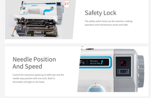 מכונת תפירה חדשה מדגם F6 של ג'ק, מכונת תפירה שטוחה לתפירת חולצות טי - Product Image 3