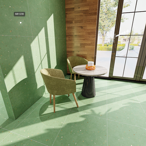 Carreaux de porcelaine antidérapants durables, aspect terrazzo moderne et coloré, vert gazon mat, pour revêtement mural et sol intérieur, boutique - Product Image 5