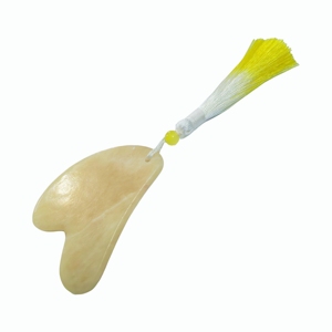 Rose Quartz Black Obsidian Green Yellow <b>Jade</b> Gua Sha Tool With Tassel Pendant For Face Massage - Product Image 6