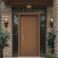 Porte d'entrée principale de villa personnalisée en laiton couleur bronze en acier inoxydable porte d'entrée de sécurité en cuivre de luxe